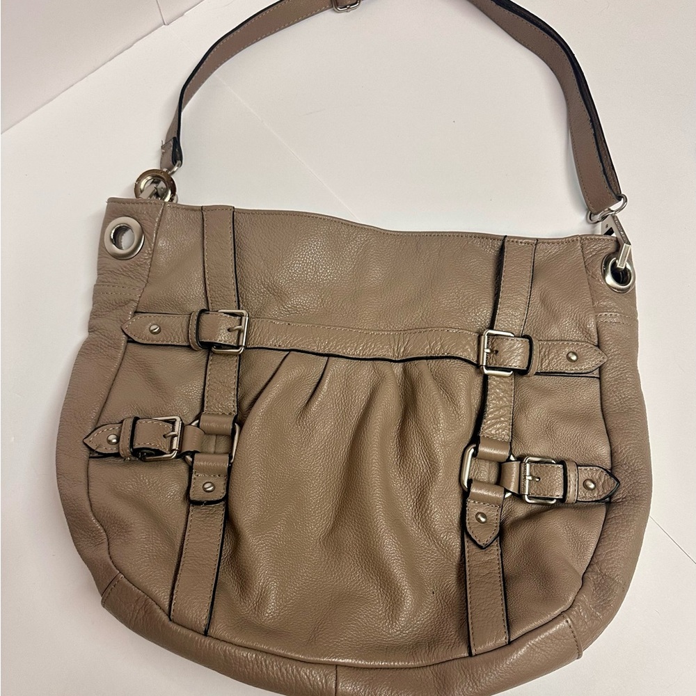 Vince Camuto Tan Leather Shoulder Bag